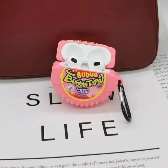 Hubba Bubba Gum pink silicone protective case / AirPods  3 - Picture 4 of 4